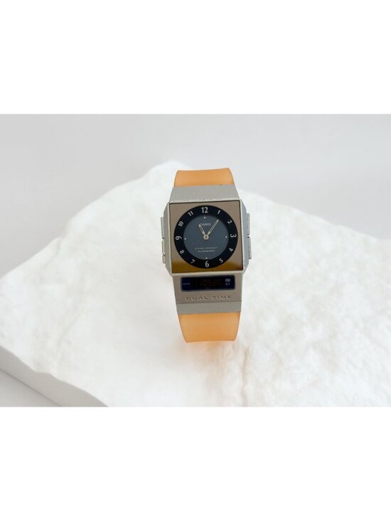CASIO FS-01 2324 Orange & Blue Illuminator Dual Time Japanese 90\'s Film Watch main image 12
